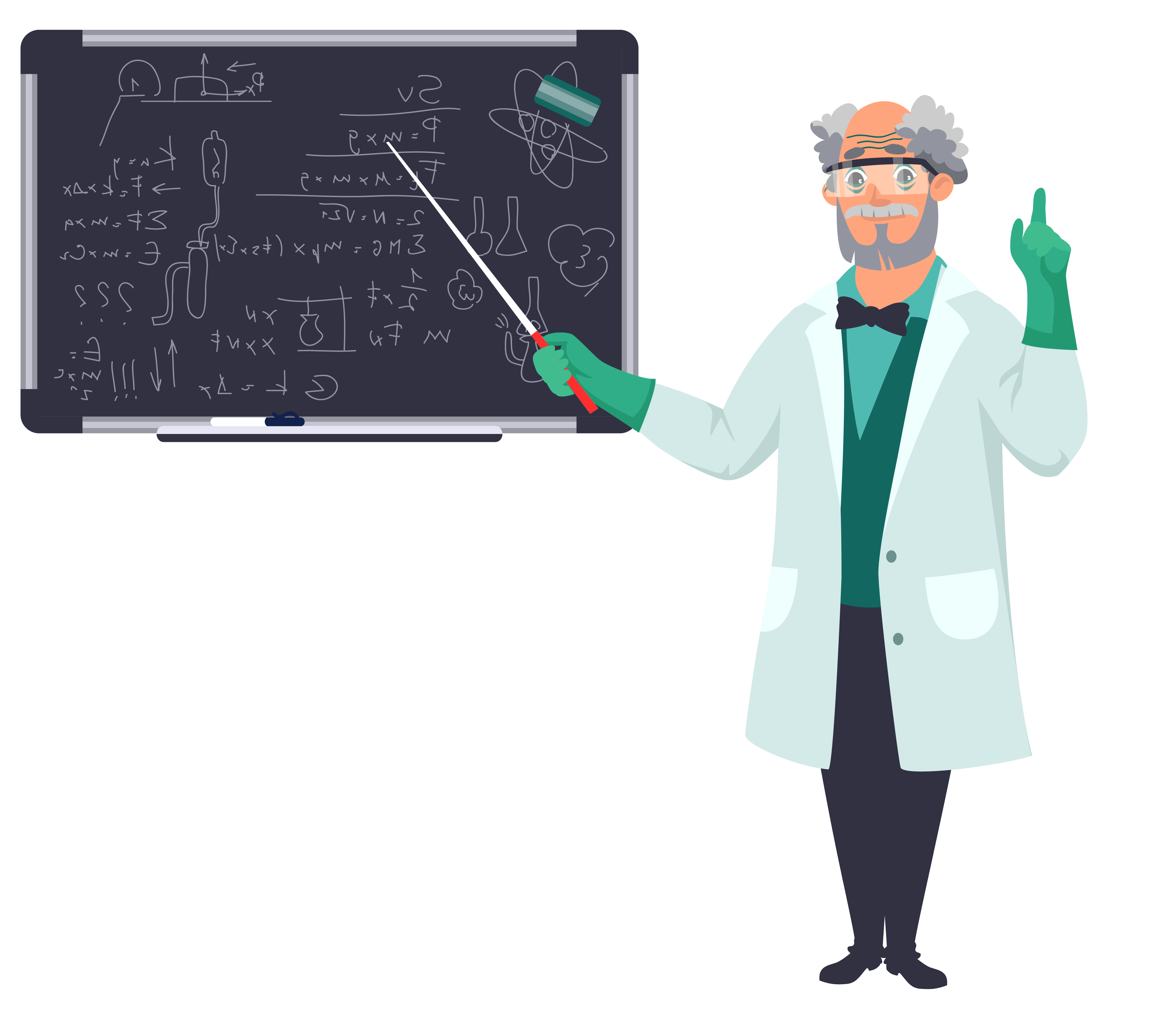 Scientist in safety glasses